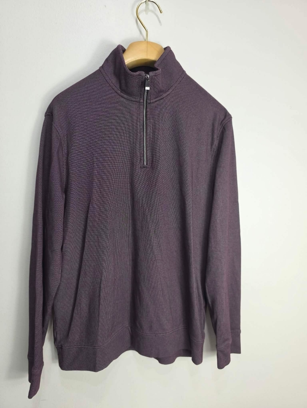 Calvin Klein Men's Zip-Up Burgandy Sweater